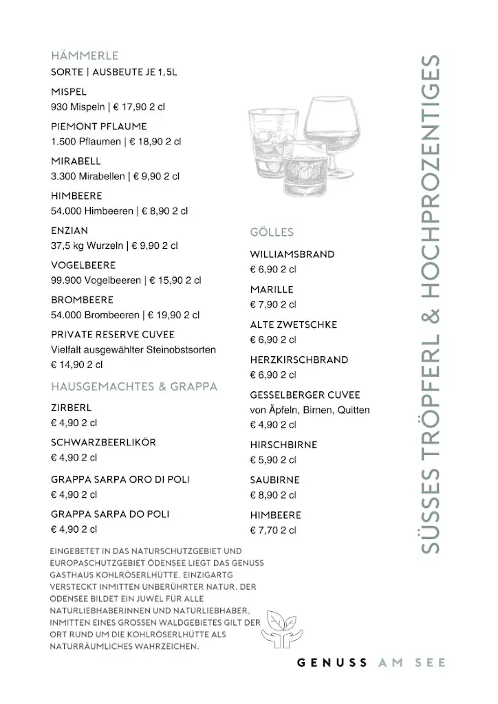 Menu_Genuss Gasthaus Kohlröserlhütte_Bad Aussee_immagine_3