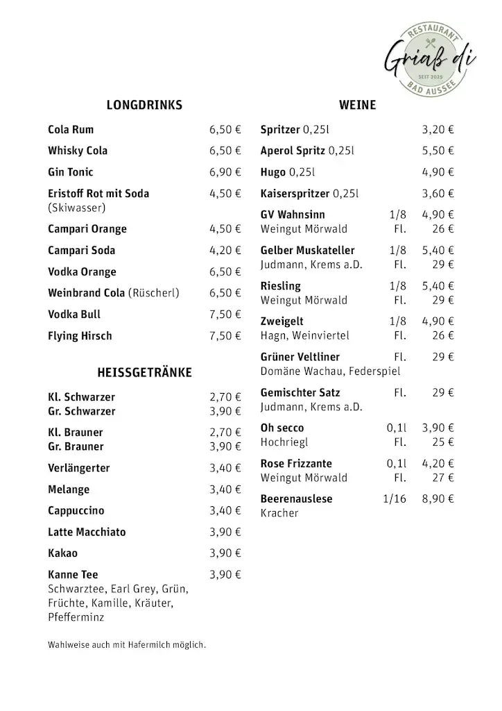 Menu_Restaurant Griaß di | Bad Aussee_Bad Aussee_image_1