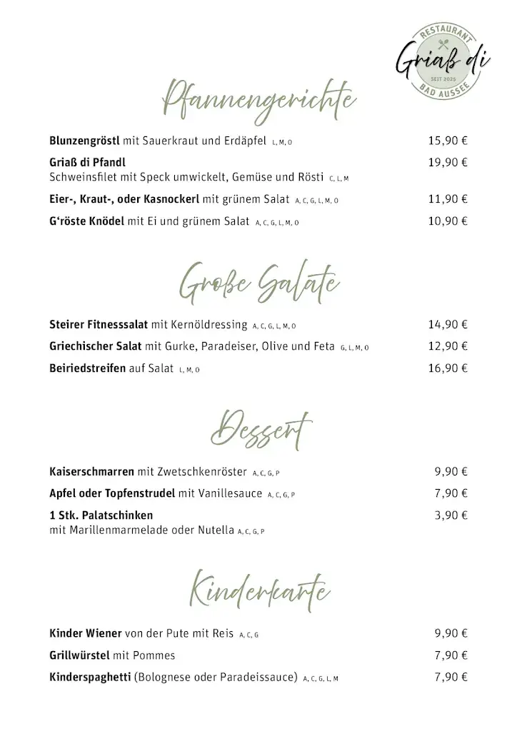 Menu_Restaurant Griaß di | Bad Aussee_Bad Aussee_image_3