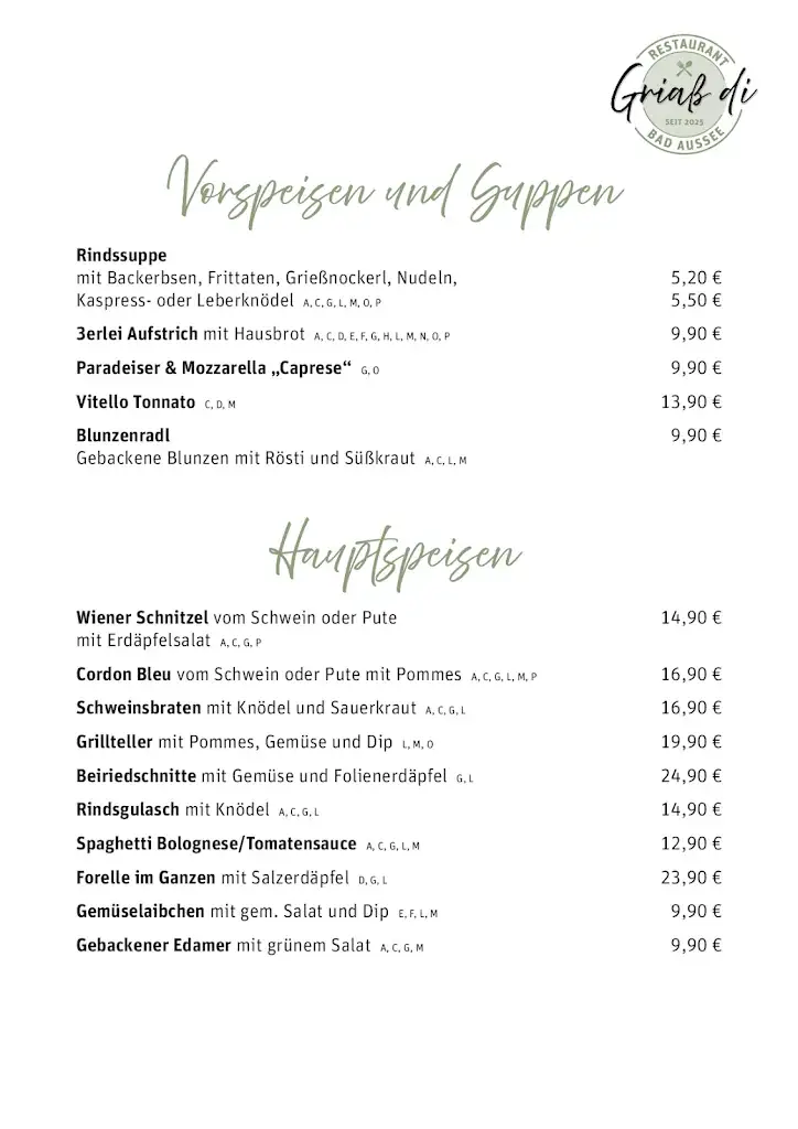 Menu_Restaurant Griaß di | Bad Aussee_Bad Aussee_image_4