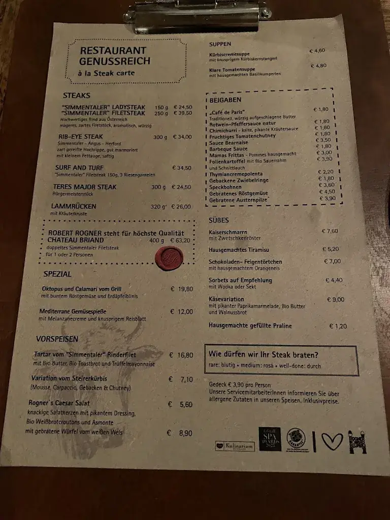 Menu_Restaurant Genussreich_Bad Blumau_image_1
