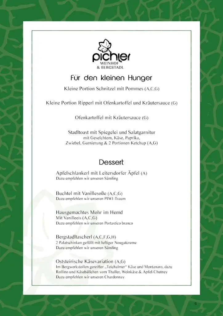 Menu_Bergstadl Pichler - Weinwirtshaus_Bad Blumau_image_1
