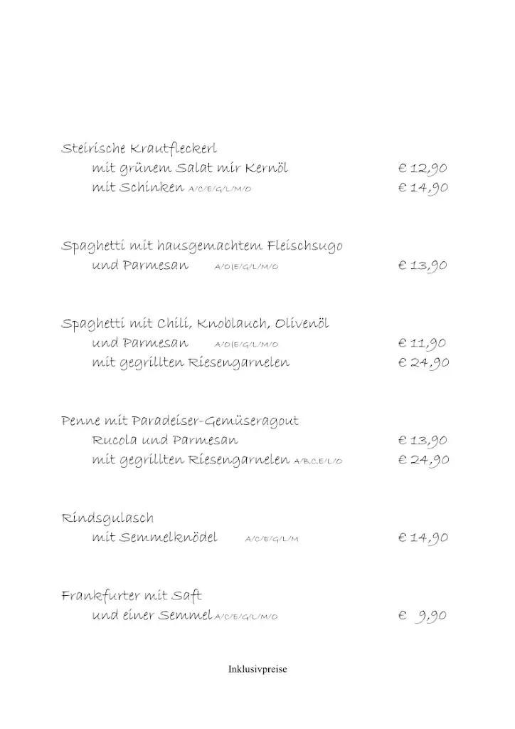 Menu_Willis; Willibald Frauwallner_Bad Waltersdorf_immagine_2