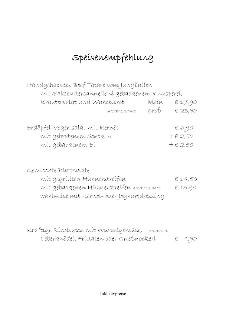 Menu_Willis; Willibald Frauwallner_Bad Waltersdorf_immagine_3