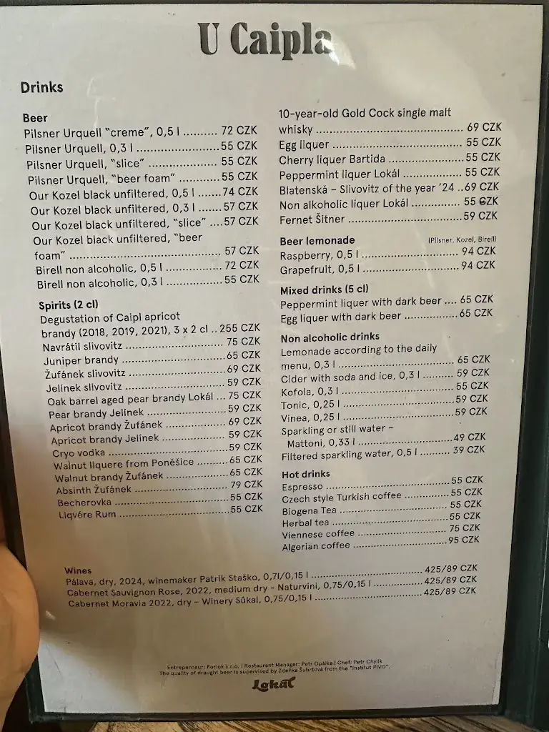 Menu_Lokál U Caipla_Brunn_immagine_2