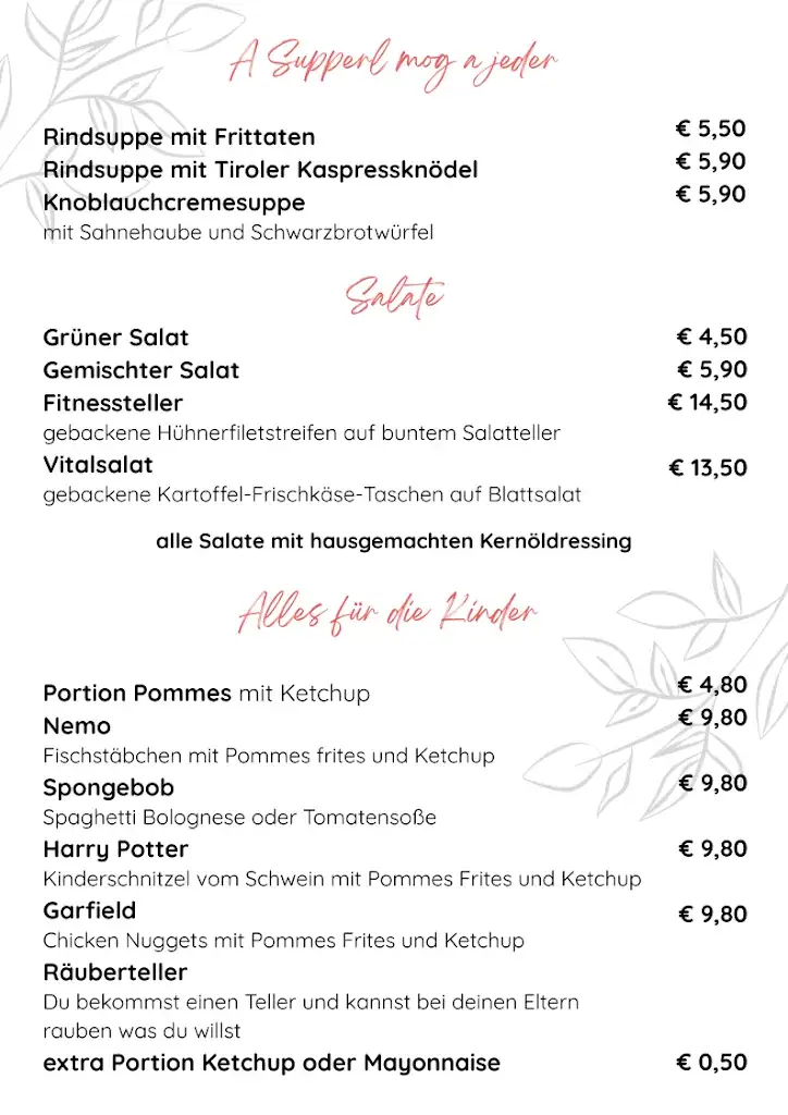 Menu_Rodelstub´n Koglhof, Pfurtscheller Harald e.U._Birkfeld_immagine_2
