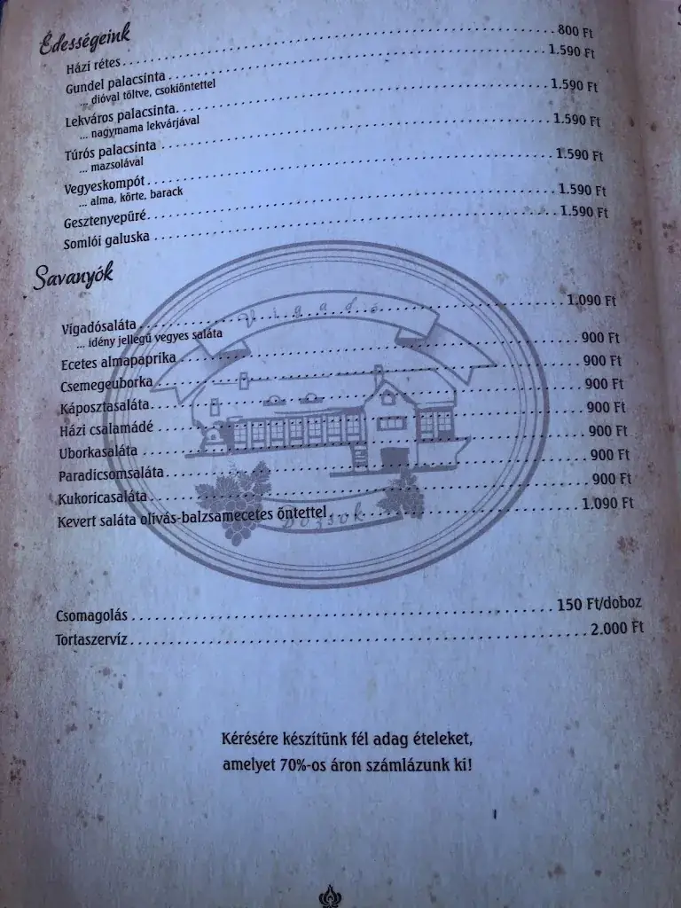 Menu_Határmenti Vigadó_Rechnitz_image_1