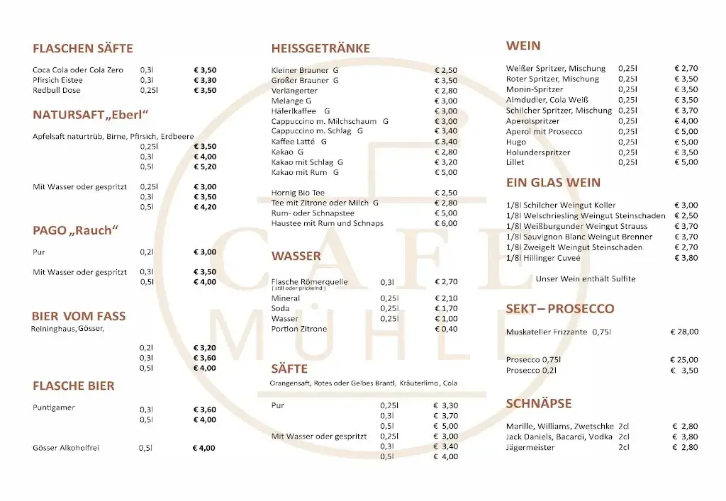 Menu_Cafe Mühle Bärnbach_Bärnbach_image_1