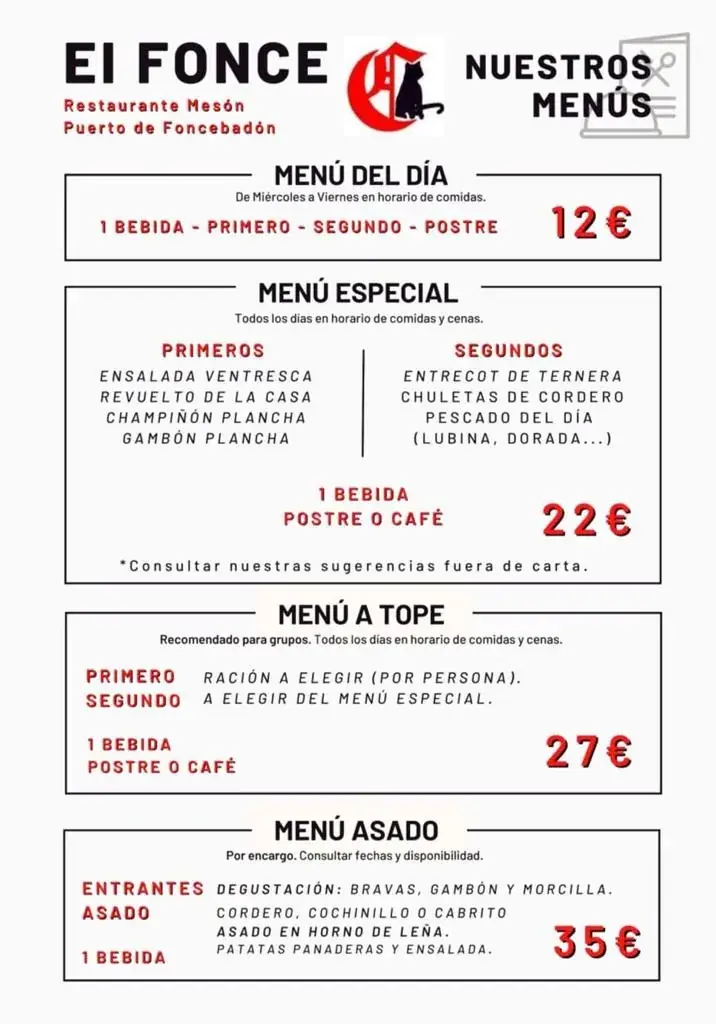 Menu_Restaurante Puerto Foncebadón_Purbach am Neusiedler See_image_1