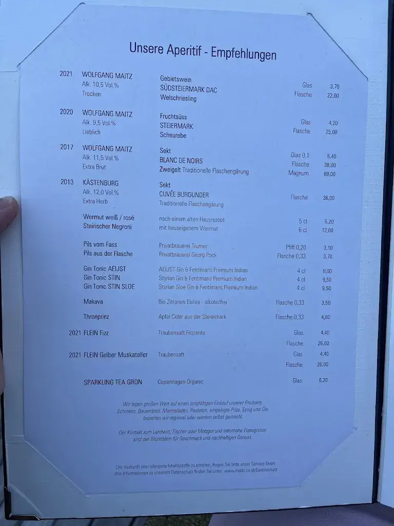 Menu_Weingut Wirtshaus Weinhotel Wolfgang Maitz_Ehrenhausen_image_3