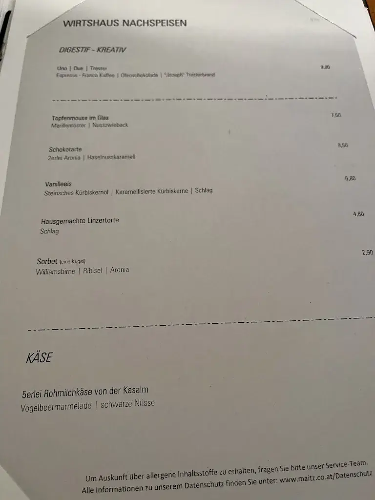 Menu_Weingut Wirtshaus Weinhotel Wolfgang Maitz_Ehrenhausen_image_4