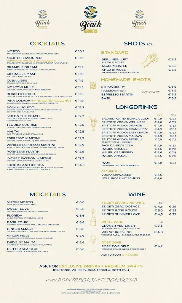 Menu_BORN TO BEACH CLUB | Podersdorf_Podersdorf am See_image_3