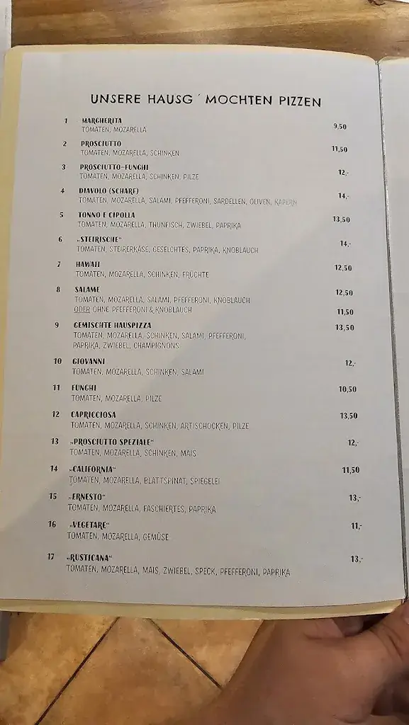 Menu_Rainer´s Gasthaus & Bar_Feistritz bei Knittelfeld_image_1