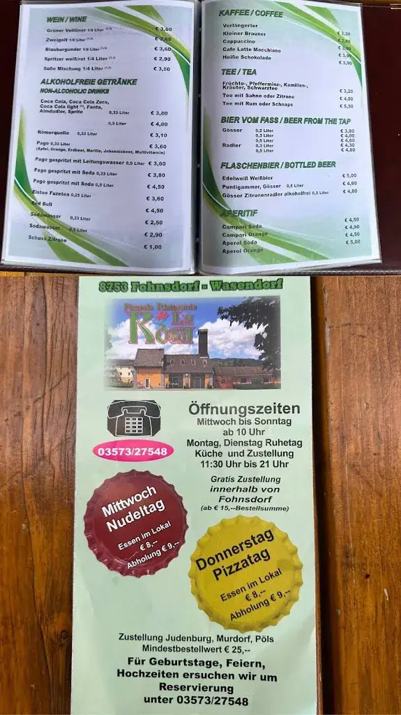 Menu_Pizzeria Ristorante La Rosa_Fohnsdorf_image_2