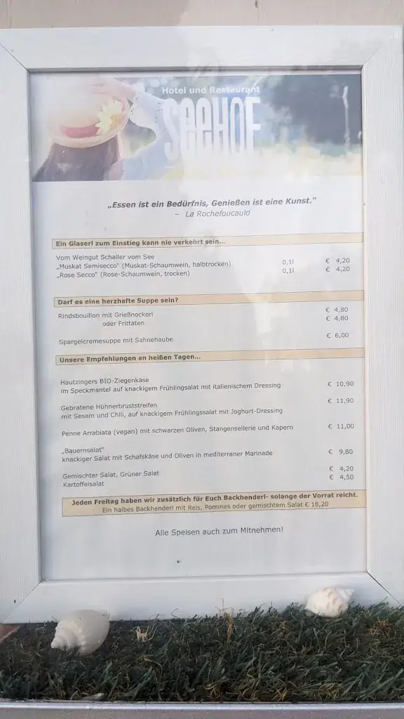 Menu_Hotel Restaurant Seehof Podersdorf am See_Podersdorf am See_image_1