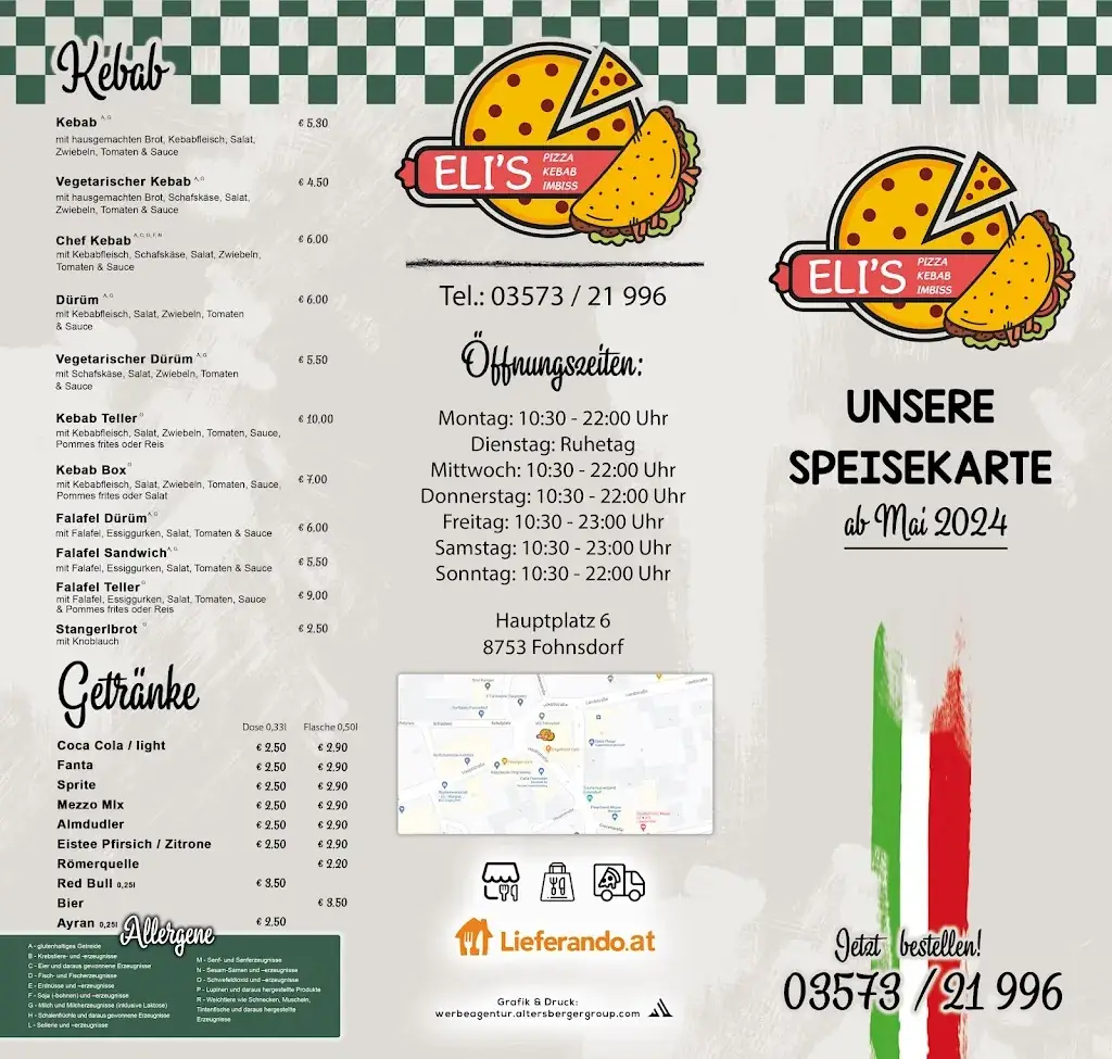 Menu_Eli's Pizza, Kebab & Imbiss_Fohnsdorf_image_1