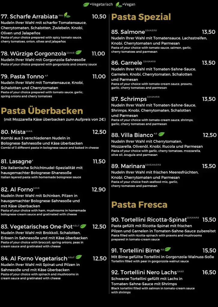 Menu_Restaurant Villa Bianco 