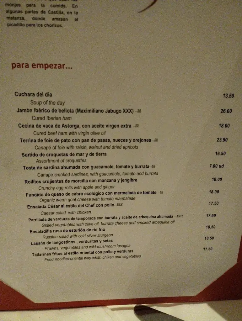 Menu_Restaurante La Gamella_Gaal_immagine_2