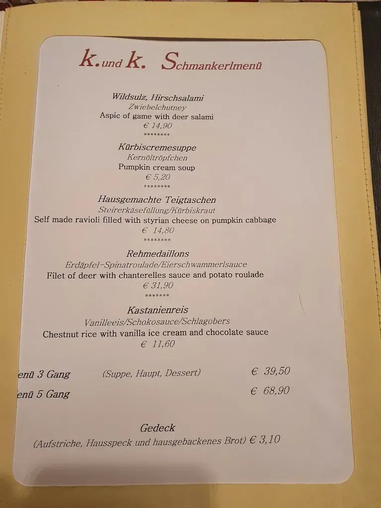 Menu_K.U.K. Wirtshaus_Flatschach_image_1