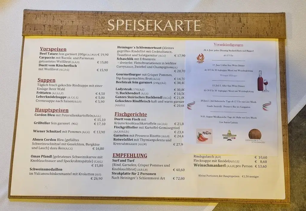 Menu_Heiningers Schlemmerei_Frohnleiten_image_1