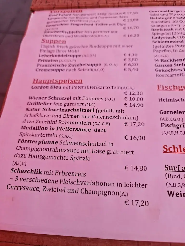 Menu_Heiningers Schlemmerei_Frohnleiten_image_2