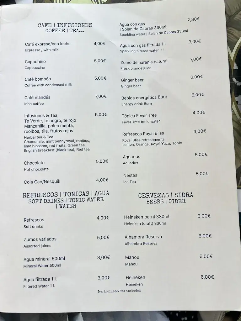 Menu_Garra Bar & La Santa María_Garanas_image_1