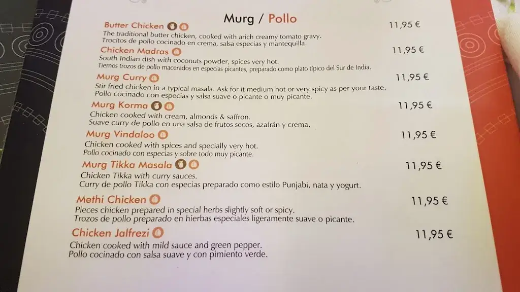 Menu_Curry Masala Restaurante Hindú_Garanas_immagine_4