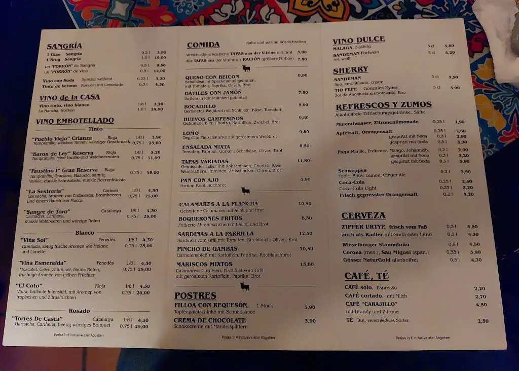 Menu_Spanische Weinstube Bodega_Geidorf_image_1