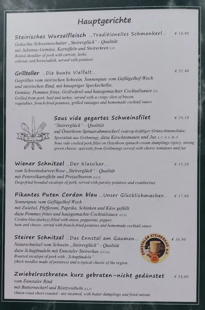 Menu_Restaurant Häuserl im Wald_Großsölk_immagine_2
