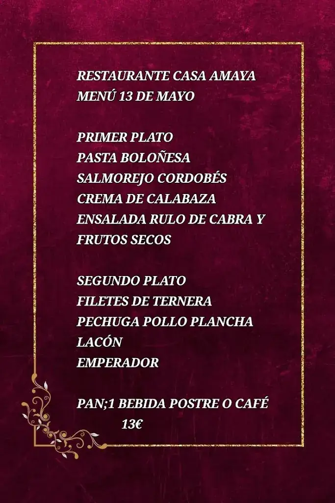 Menu_Restaurante Casa Amaya_Hart bei Graz_immagine_2