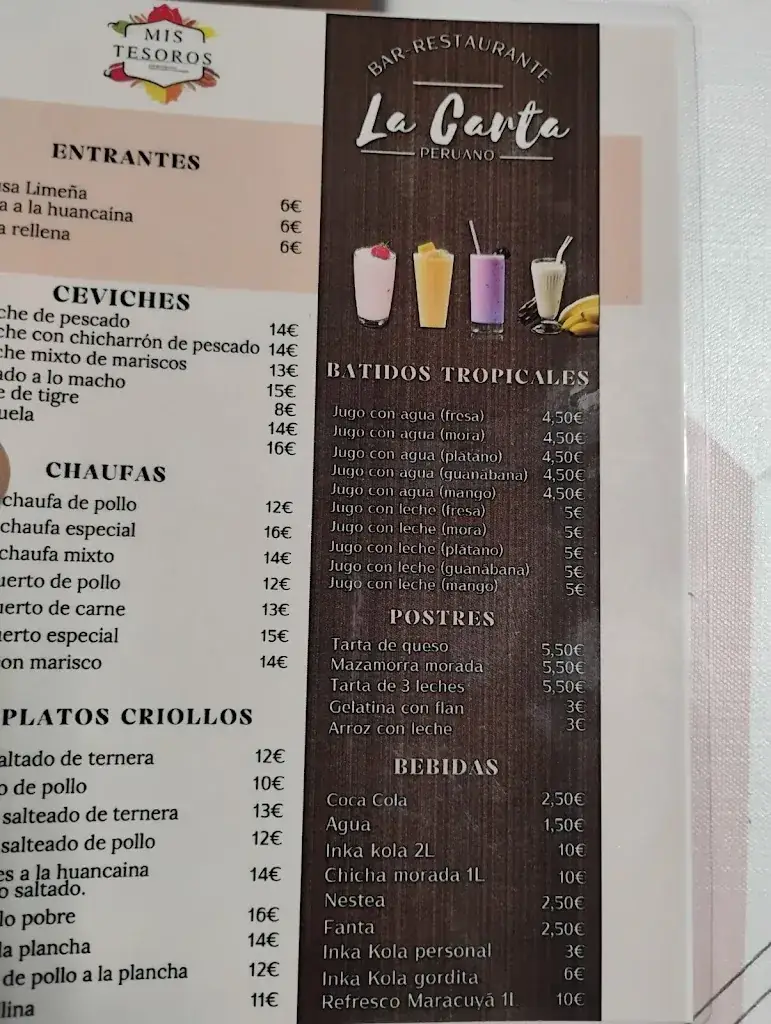 Menu_Bar-Restaurante Mis Tesoros_Hart bei Graz_image_3