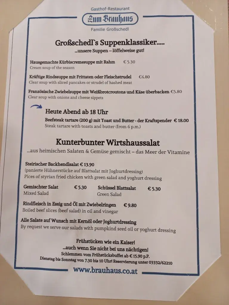 Menu_Gasthof Restaurant Zum Brauhaus_Hartberg_immagine_1
