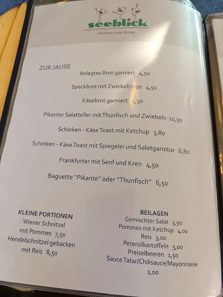 Menu_Gasthaus Seeblick - Luzia Skerlan_Sankt Andrä am Zicksee_image_2