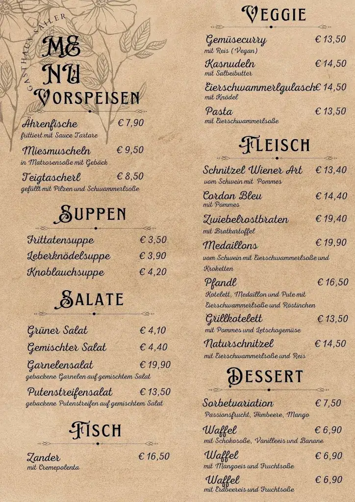 Menu_Gasthaus Sailer_Hausmannstätten_immagine_2