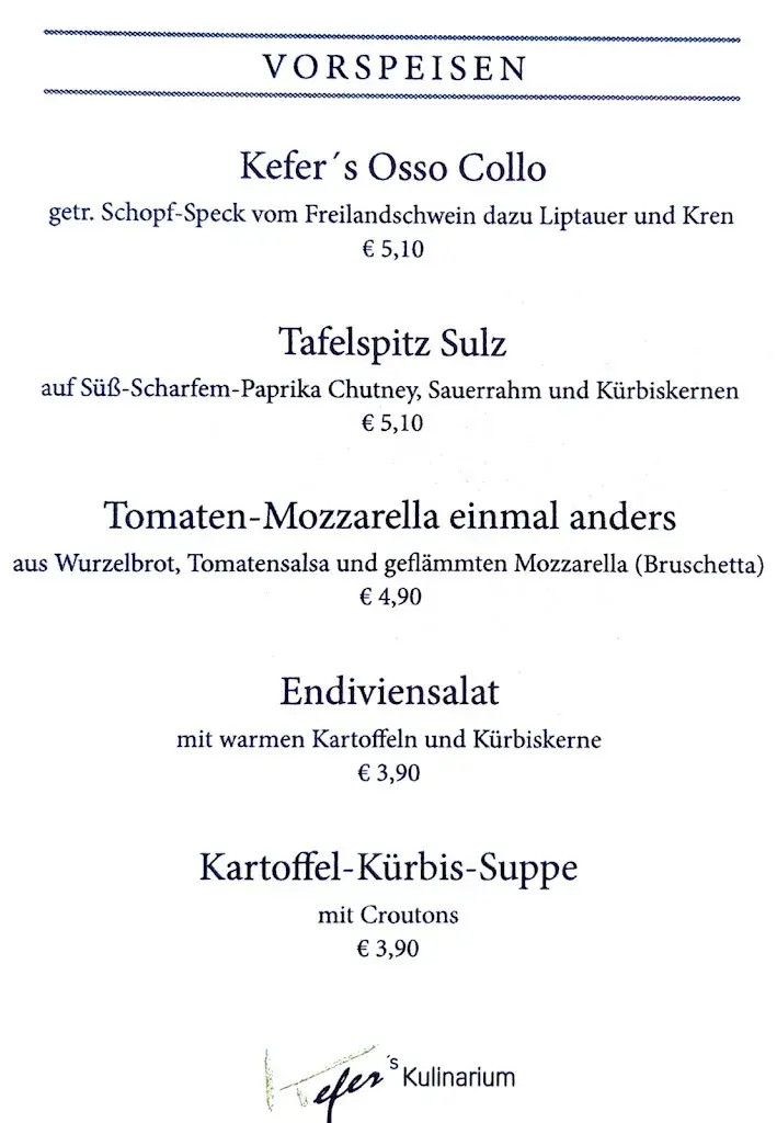 Menu_Kefer's Kulinarium_Hausmannstätten_image_1