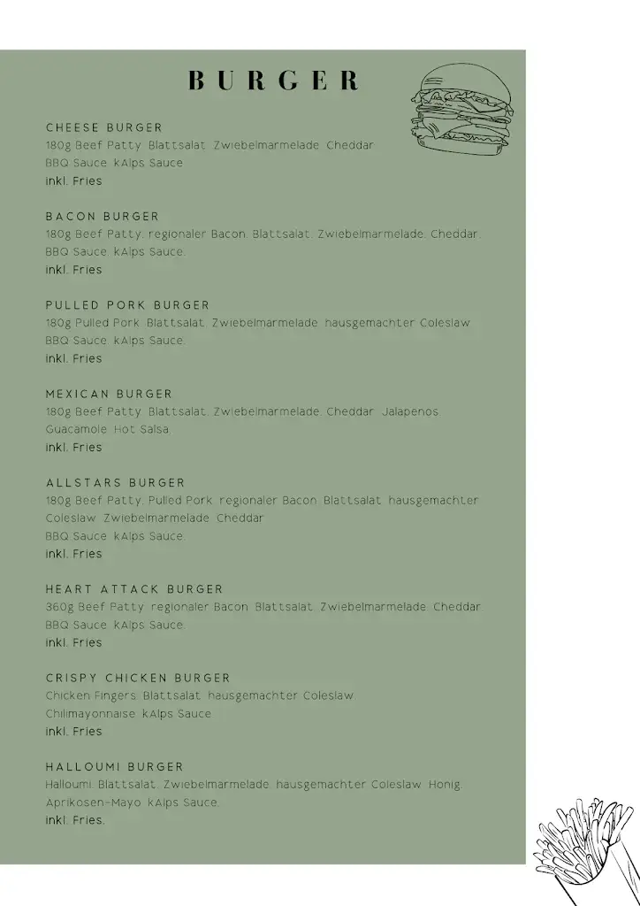 Menü_kAlps Foodbar - Bar & Grill_Haus im Ennstal_Bild_2