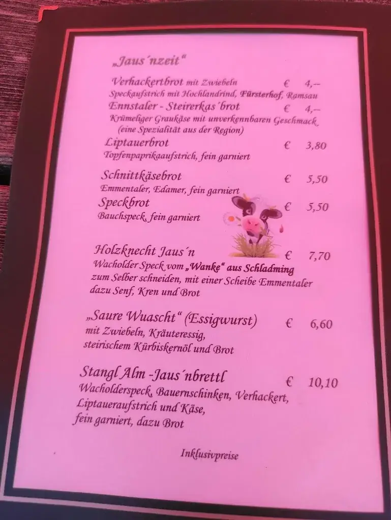 Menu_Stangl Alm im Gumpental_Haus im Ennstal_imagen_3