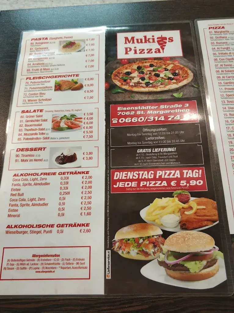 Menu_Muki's Pizza_Sankt Margarethen im Burgenland_immagine_2
