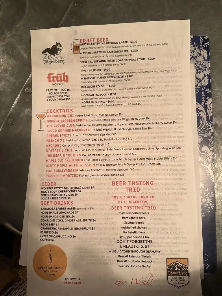 Menu_Ze Wine Bar at Jägerberg Beer Hall and Alpine Tavern_Jagerberg_image_4