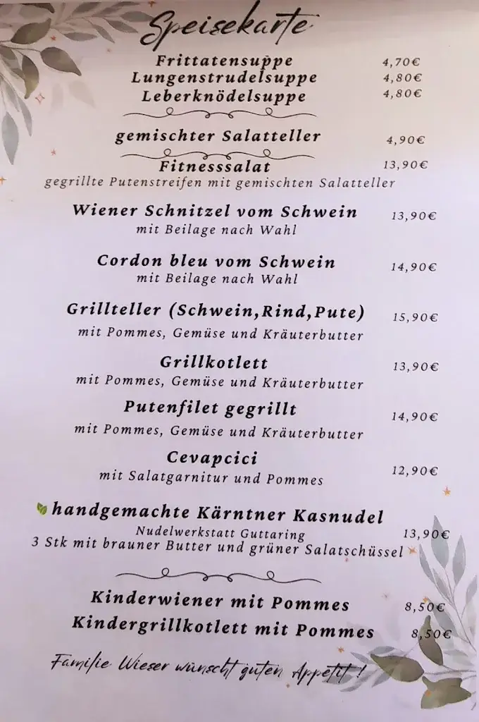 Menu_Gasthof Wieser_Judenburg_image_1