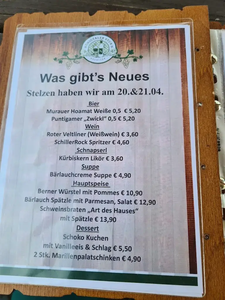 Menu_Hönigtaler Stub'n_Kainbach_immagine_1