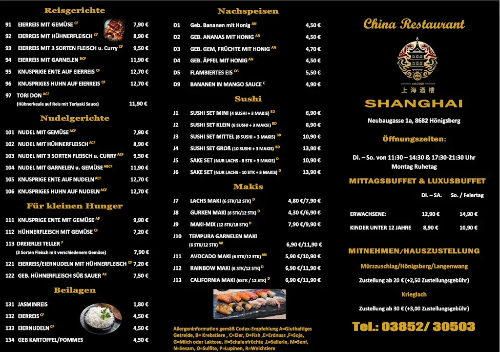 Menu_China-Restaurant Shanghai_Hönigsberg_immagine_1