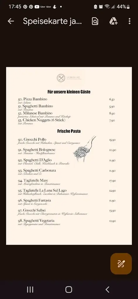 Menu_Ristorante La Luna Sul Lago_Rudersdorf_image_3