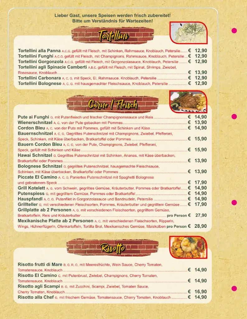 Menu_Pizzeria El Camino_Hönigsberg_immagine_4