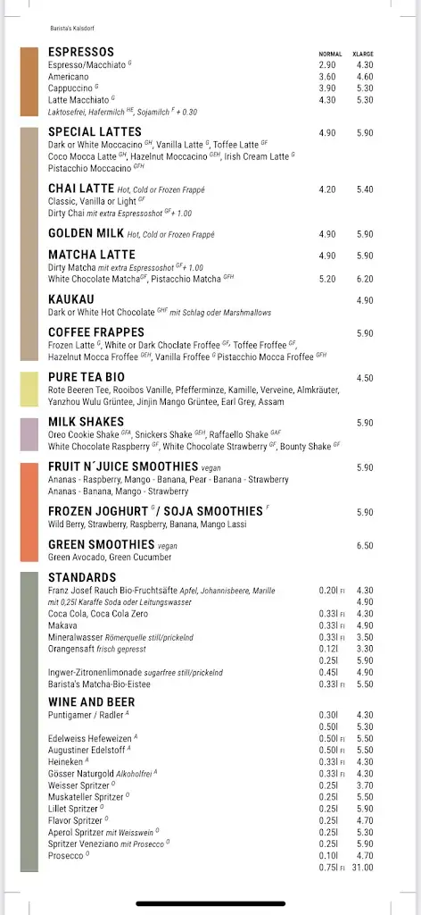 Menu_Coffeeshop Barista´s Kalsdorf_Kalsdorf bei Graz_immagine_2