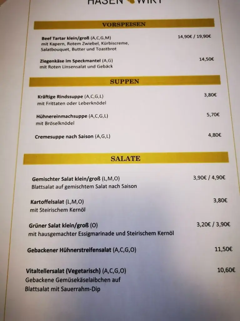 Menu_Restaurant Hasenwirt_Kaindorf an der Sulm_image_1