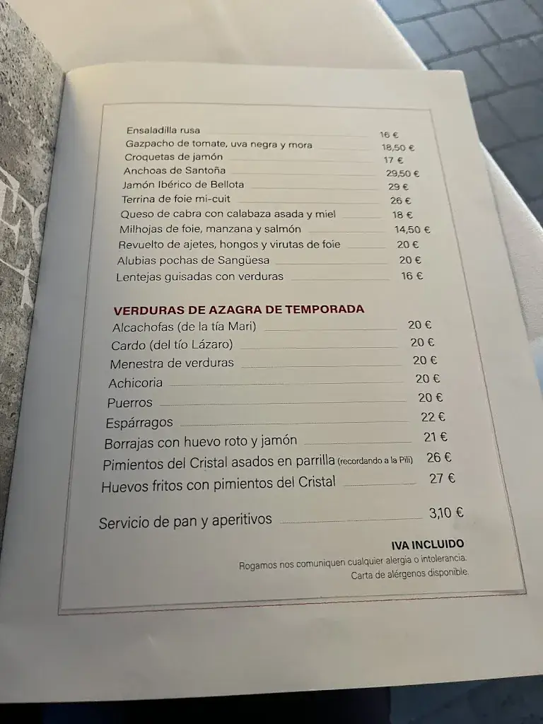 Menu_La Manduca de Azagra_Kloster_immagine_1