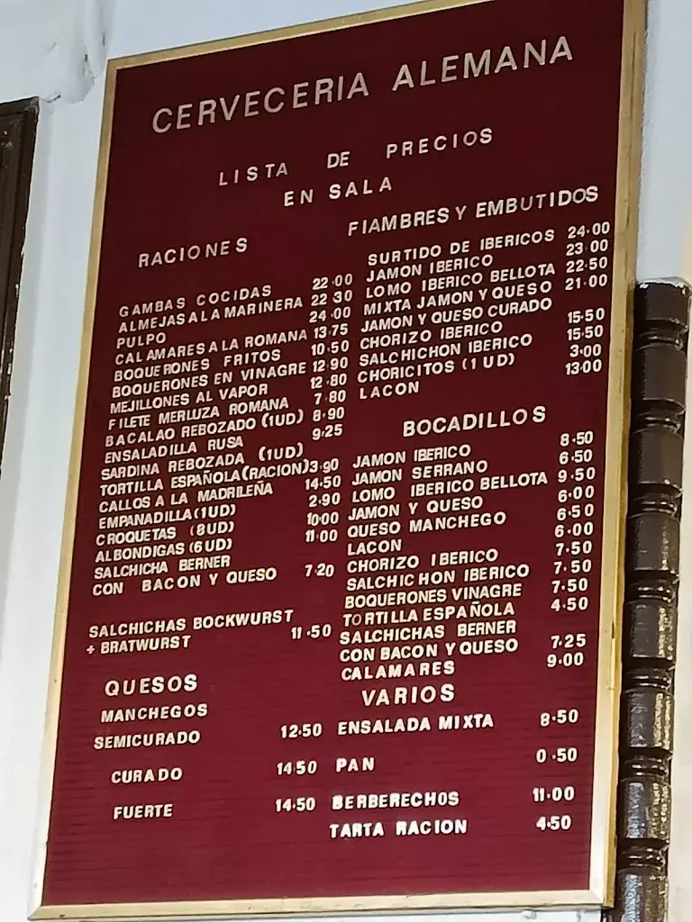 Menu_Cervecería Alemana_Kloster_image_1