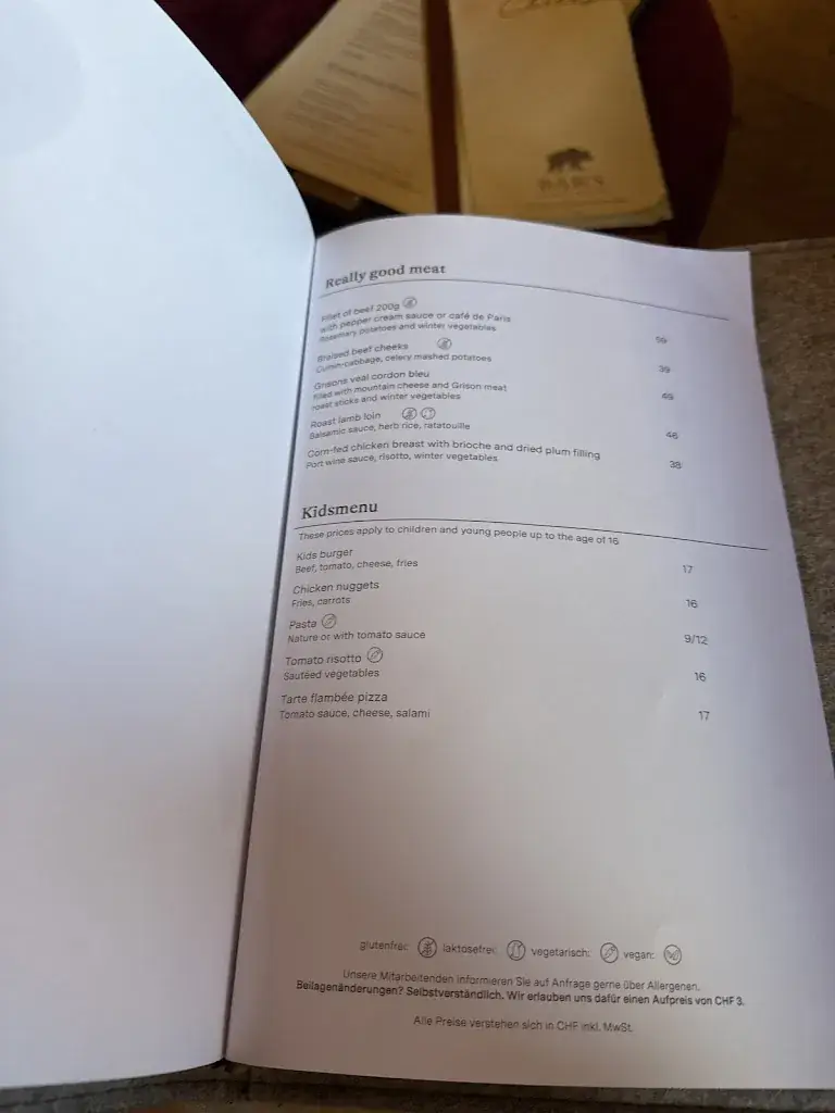 Menu_BÄR'S Café Bistro Lounge_Kloster_immagine_3