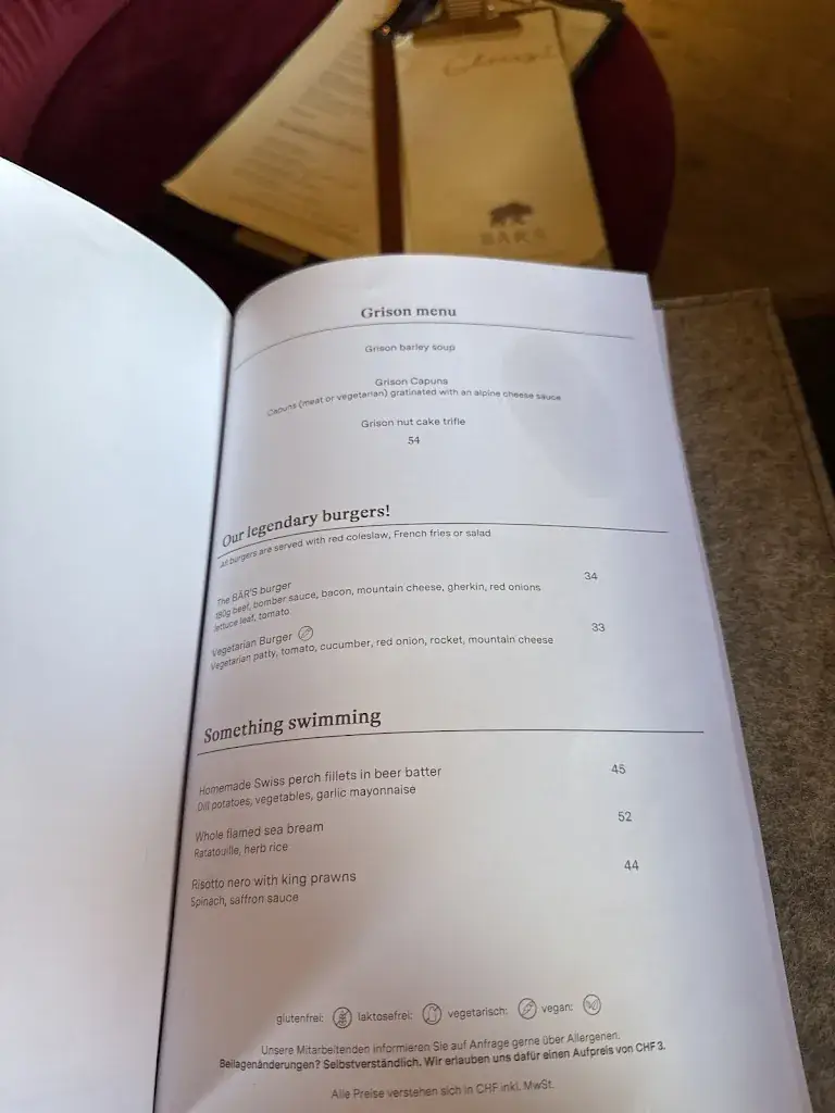 Menu_BÄR'S Café Bistro Lounge_Kloster_immagine_4